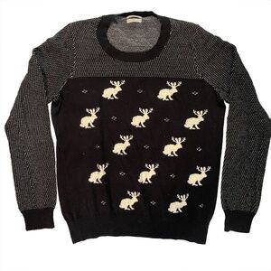 Madewell Wallace Jackalope Crew Neck Sweater Wool Blend Sz M